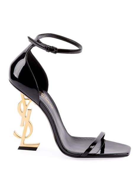 ysl high heels sandals|saint laurent block heel sandals.